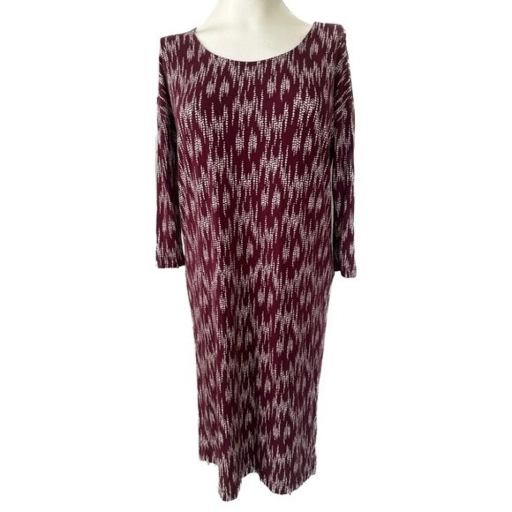 Ava Sky Fighting Eel Hawaiian Aloha Abstract Stretch Sheath Back Keyhole Dress S
